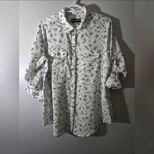 Karl Lagerfeld Paris Blouse – Size M – Black Designer Top – Elegant & Modern